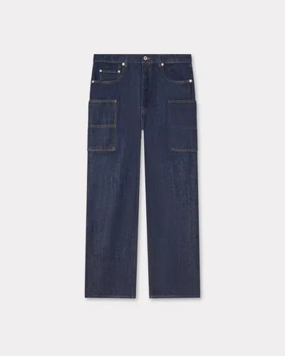 Kenzo Cargo Monkey Fit Jeans In Blue