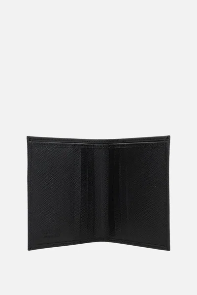 Prada Saffiano Leather Bi-fold Wallet With Card Slots In Multi