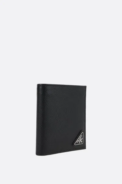 Prada Saffiano Leather Bi-fold Wallet With Card Slots In Multi