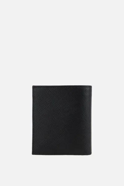 Prada Saffiano Leather Bi-fold Wallet With Card Slots In Multi