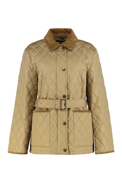 Burberry Country Jacket In Padded Nylon In Brown