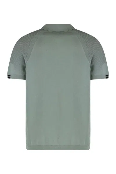 Hugo Boss Boss Polo K Perform Max In Mixed Cotton In Green