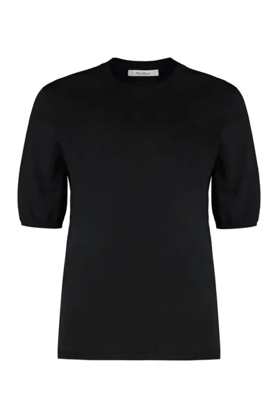 Max Mara Basic Wool Shirt In Black
