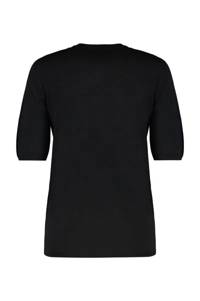Max Mara Basic Wool Shirt In Black