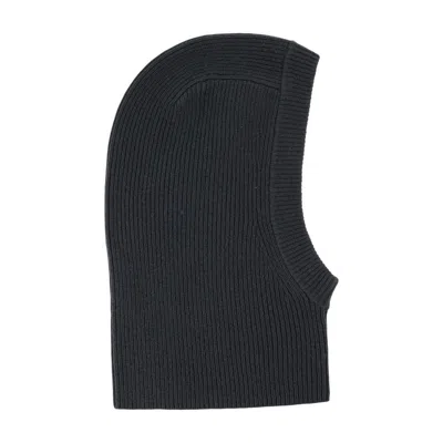 Samsoe & Samsoe Ribbed Sacharlotte Balaclava In Black