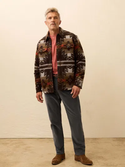 Faherty Doug Good Feather Range Fleece Lined Cpo In Black