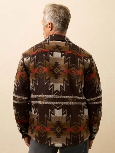 Faherty Doug Good Feather Range Fleece Lined Cpo In Black