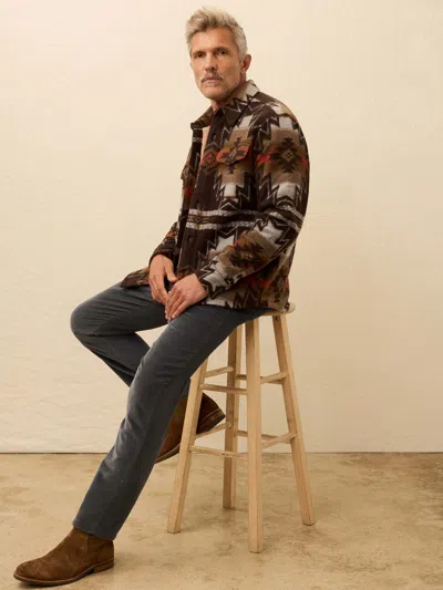 Faherty Doug Good Feather Range Fleece Lined Cpo In Black