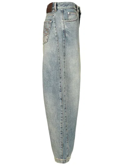 Loewe Barrel Jeans Blue In Blue