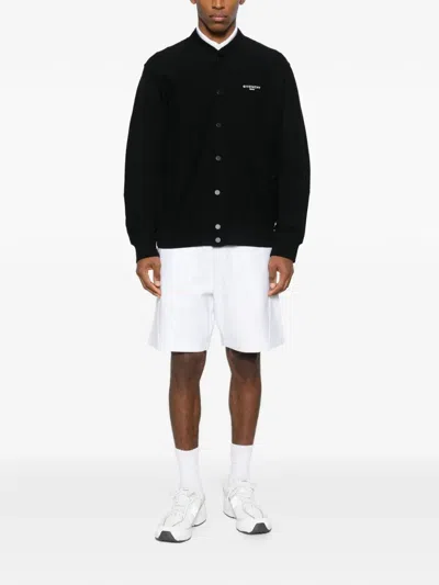 Givenchy Black Varsity Jacket With Bomber Collar And Logo Lettering On The Front In Cotton Man In Black