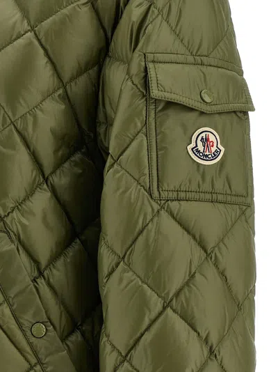 Moncler Diamond Quilting Down Jacket Puffer Jackets Green In Green