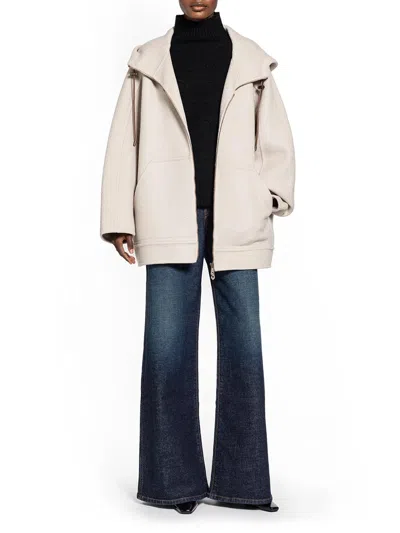 Max Mara Double-layer Pure Cashmere Sweatshirt Coat In Multi