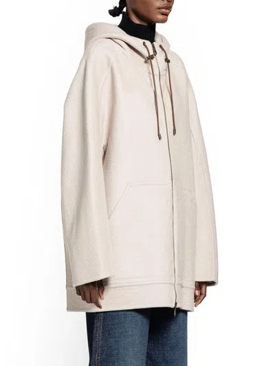Max Mara Double-layer Pure Cashmere Sweatshirt Coat In Multi