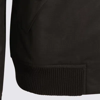 Barbour Black Cotton Porton Wax Casual Jacket In Black