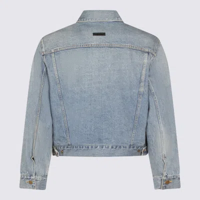 Fear Of God Light Indigo Cotton Denim Jacket In Blue