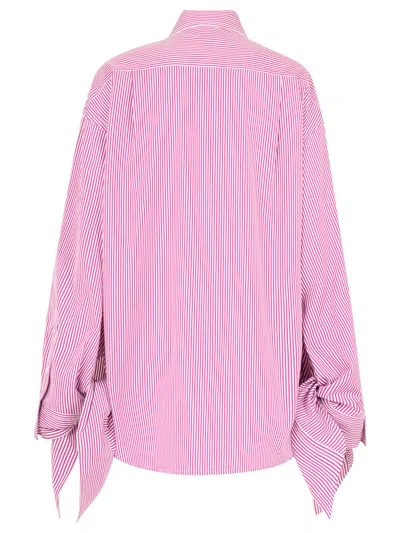 Balenciaga Knotted Cuff Blouse In Pink