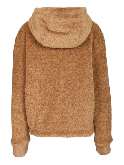 Moncler Padded Sweatshirt Knitwear Black In Brown