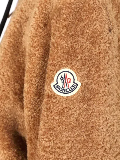 Moncler Padded Sweatshirt Knitwear Black In Brown