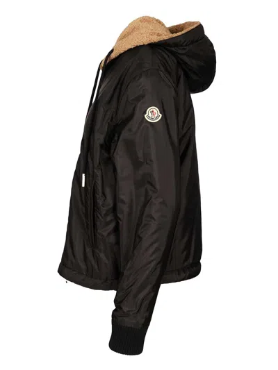 Moncler Padded Sweatshirt Knitwear Black In Brown