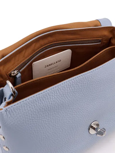 Zanellato Postina® Daily S Leather Crossbody Bag In Blue