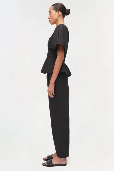 Simkhai Women's Mavrick Cotton Faille Pull On Pant In Black In Black