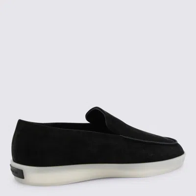 Fear Of God Suede Loafers With Rubber Sole And Round Toe In Black