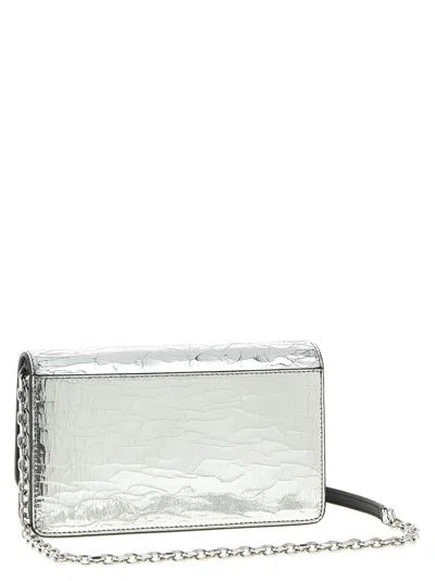 Maison Margiela Wallet On Chain Broken Mirror Wallets And Card Holders Silver In Metallic