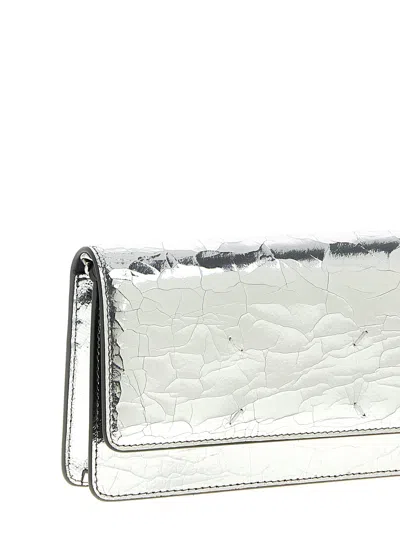 Maison Margiela Wallet On Chain Broken Mirror Wallets And Card Holders Silver In Metallic