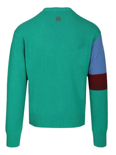 Loewe Wool Sweater Knitwear Multicolor In Green