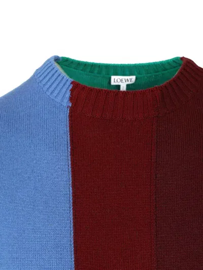 Loewe Wool Sweater Knitwear Multicolor In Green