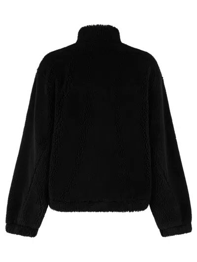 Balenciaga Oversized Fleece Texture High Neck Jacket In Multi