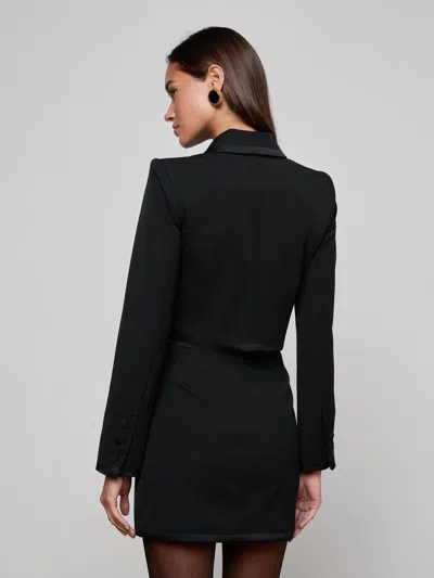 L'agence Blythe Cropped Jacket In Black