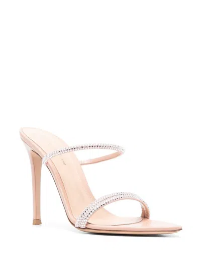 Gianvito Rossi High Heels Cannes Sandals In White