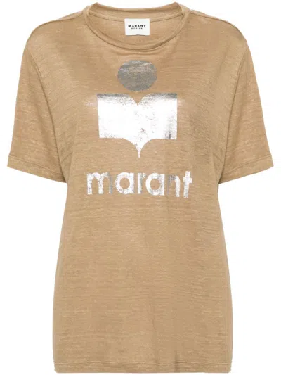 Isabel Marant Anine Bing Miles Framed Monogram Sweatshirt In Brown