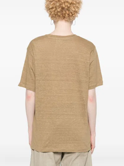 Isabel Marant Anine Bing Miles Framed Monogram Sweatshirt In Brown