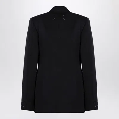 Maison Margiela Yves Salomon Beige Lamb Leather Jacket In Gray