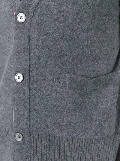 Shop Thom Browne Striped Detailing V-neck Cardigan