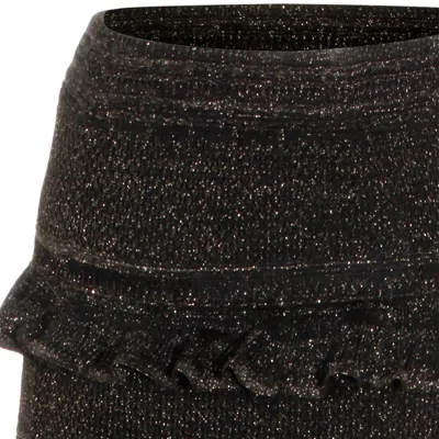 Zimmermann Metallic Black Cotton Skirt In Black