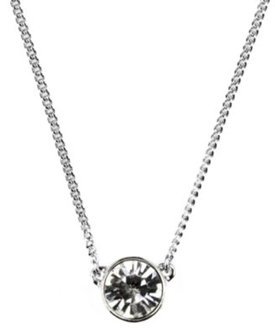 Shop Givenchy 16&#034; Necklace, Swarovski Element Pendant In Silver
