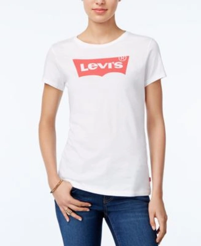 Levi's Cotton Batwing Logo Graphic T-shirt In White
