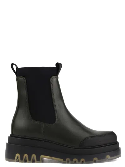 Pajar Women's Malory Pull-up Boots In Olive/preto In Black