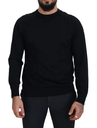 Pre-owned Alpha Studio Black Wool Crewneck Pullover Sweatshirt Men's Sweater ()