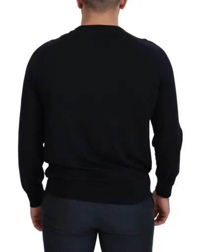 Pre-owned Alpha Studio Black Wool Crewneck Pullover Sweatshirt Men's Sweater ()