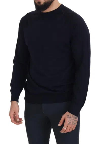 Pre-owned Alpha Studio Black Wool Crewneck Pullover Sweatshirt Men's Sweater ()