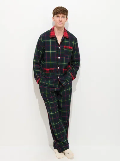 Alex Mill Flannel Sleep Pant In Tartan In Green