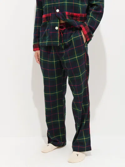Alex Mill Flannel Sleep Pant In Tartan In Green