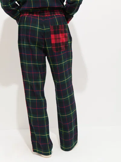 Alex Mill Flannel Sleep Pant In Tartan In Green