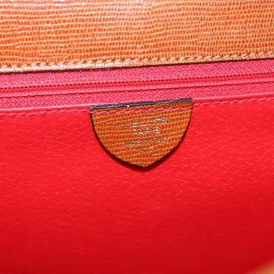 Pre-owned Celine Vintage Logo Top Handle Bag Leather Brown Leather Handbag ()