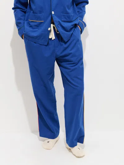 Alex Mill Piped Sleep Pant In Flannel In Blue