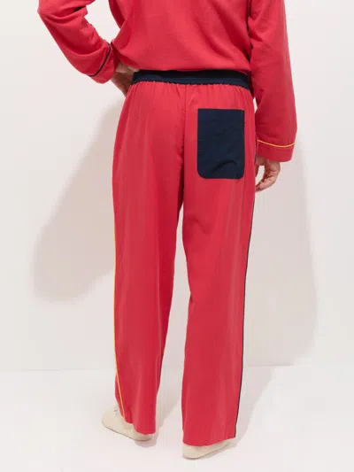 Alex Mill Piped Sleep Pant In Flannel In Red